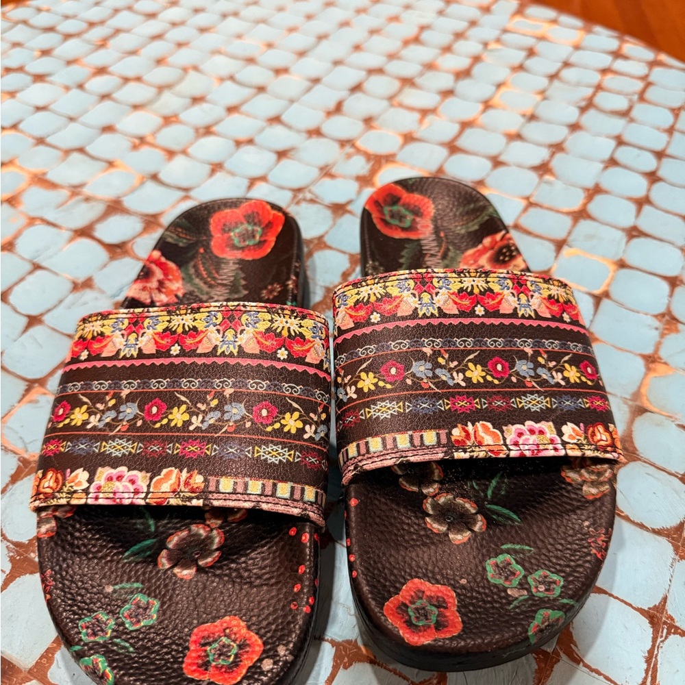 Floral Slide Sandals